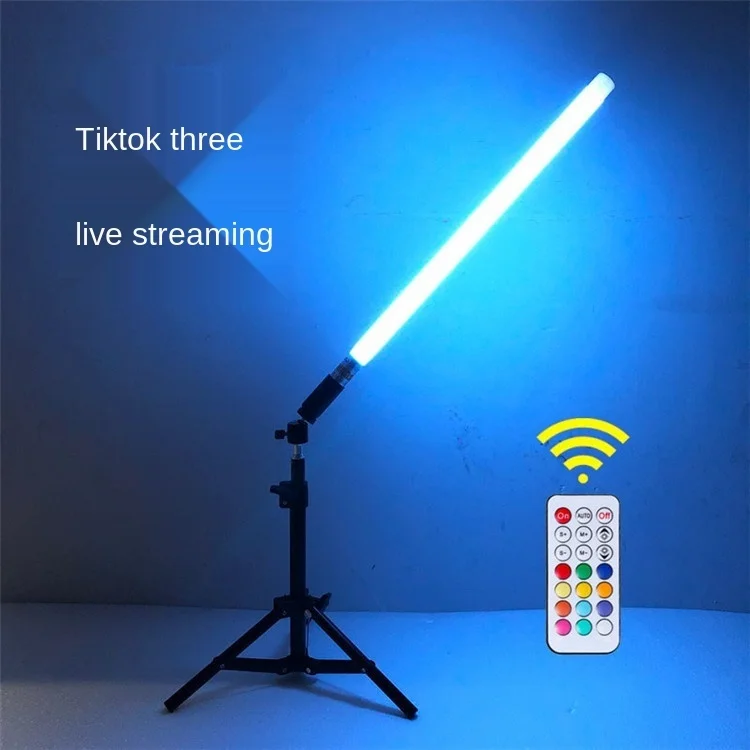 10PCS Colorful RGB LED Tube Lamp USB Charging, 1.2m RGB Led Bar Handheld With Remote Control Dance Room Decoration