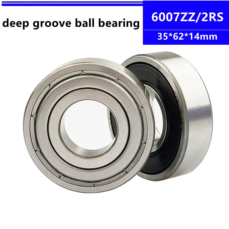 10pcs 6007ZZ 6007-2RS 6007Z 6007-2Z 6007RS 6007 2RS 35*62*14 mm deep groove ball bearing 35x62x14 mm