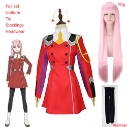 Anime 02 Dresses DARLING in the FRANXX Zero Two Cosplay Costume 02 Cosplay Wig Code:002 Headwear Accessories Halloween Gift
