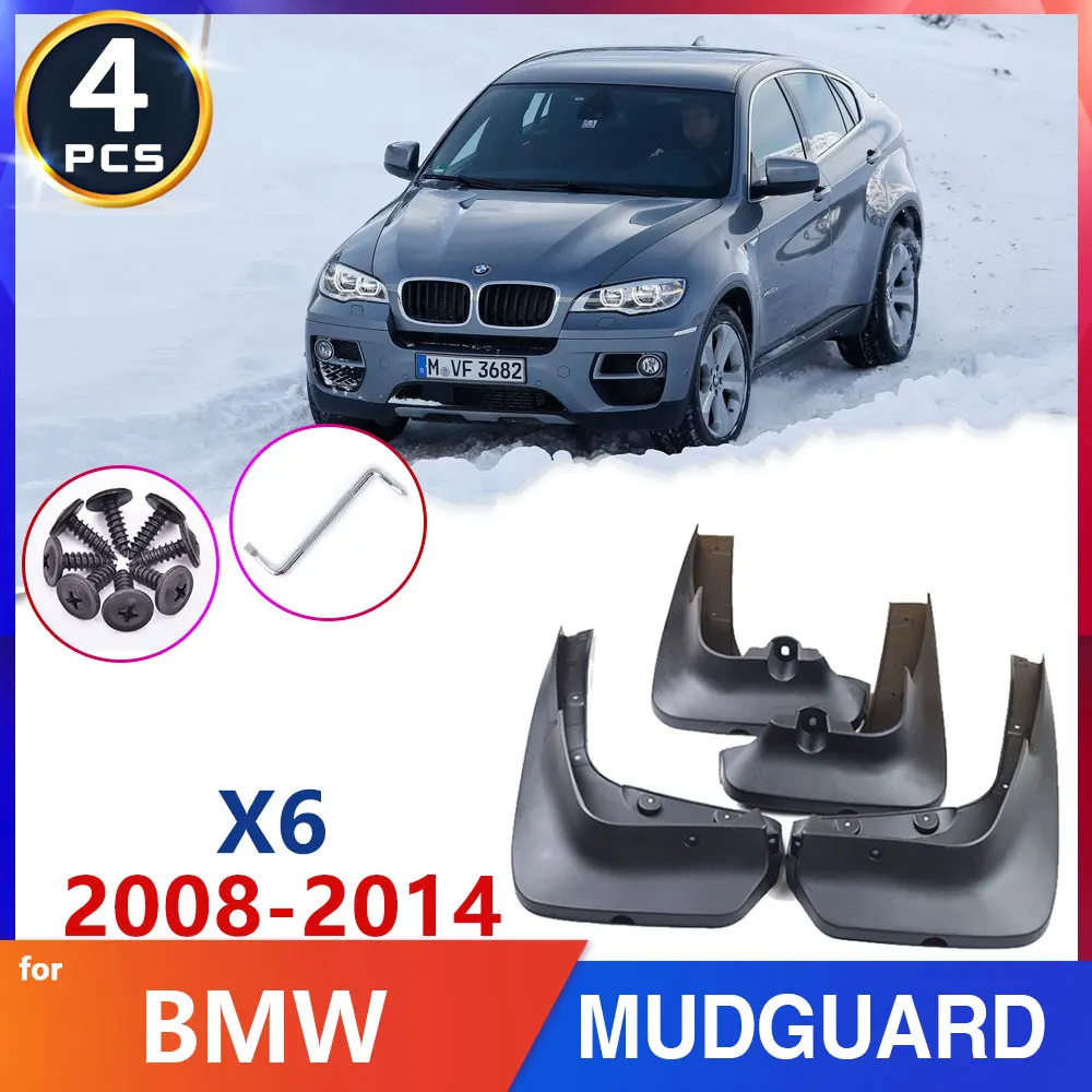 Car Mud-Flaps Fender Mudguards for BMW X6 E71 2008~2014 2009 2010 2011 2012 Mudflaps Splash Guard Flaps Accessories Auto-Goods