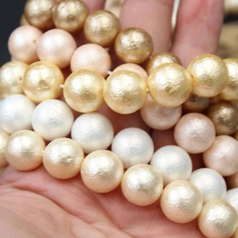 Imitation Japanese Cotton Pearl Beads, Straight Hole Grain, Shell Pearls, DIY Jewelry Accessories