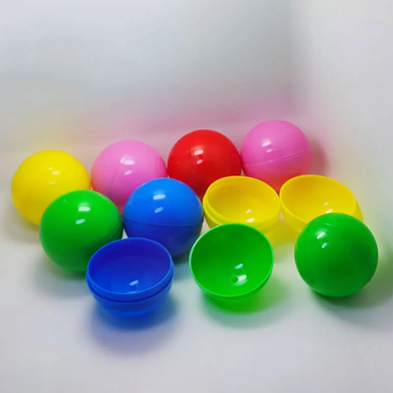 50 unids/lote 65MM 2,6 pulgadas cápsulas de juguete de plástico mezcla vacía coloridas bolas redondas de gran tamaño máquina de chicles a granel para máquina expendedora