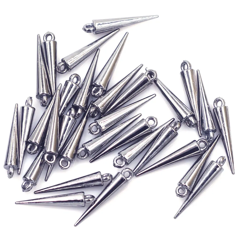 50Pcs Pendants Cone Acrylic Tear Rivet Punk Studs Spikes For Charms Earrings Jewelry DIY Making Findings 23mm 5Colors