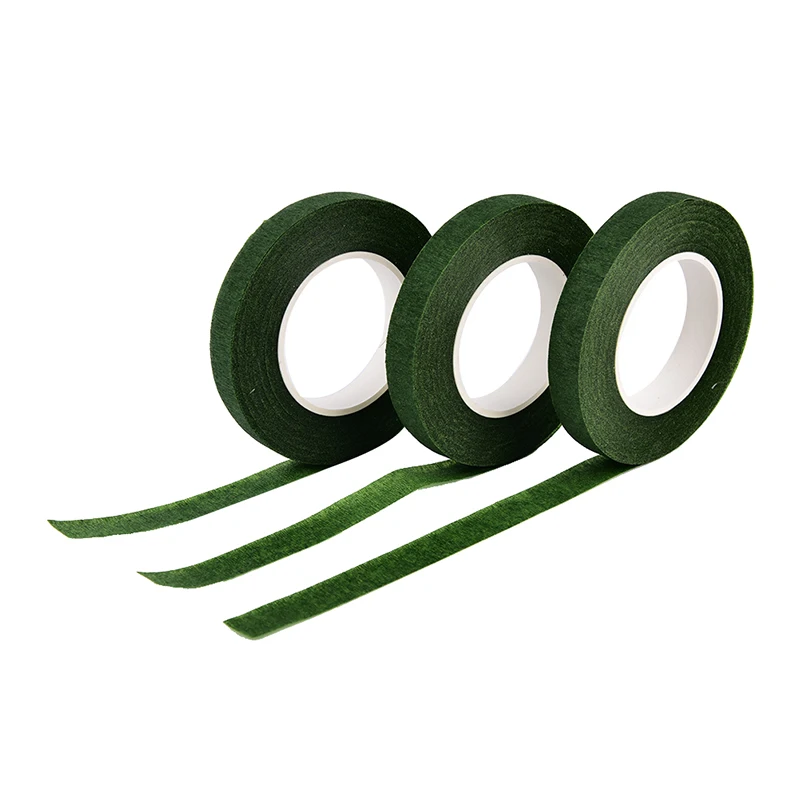 1xグリーンパラフィルム結婚式クラフト花屋幹ラップ花テープ防水12メートル