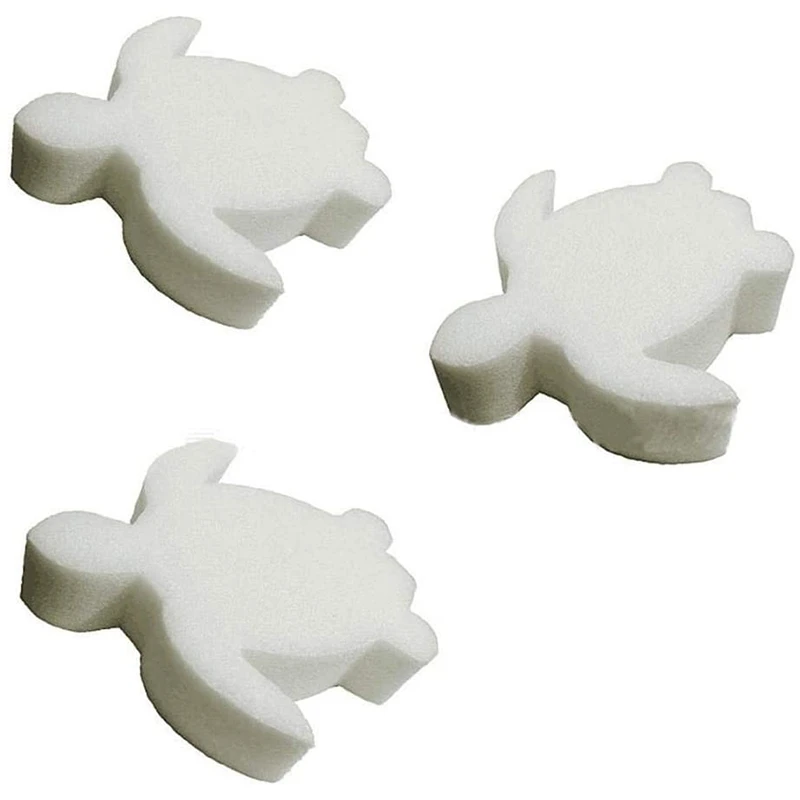 50Pcs White Floating Spa Sponge Turtle Oil Absorbing Hot Tub Skimmer Scum Absorber Cleaners for Swimming Pool