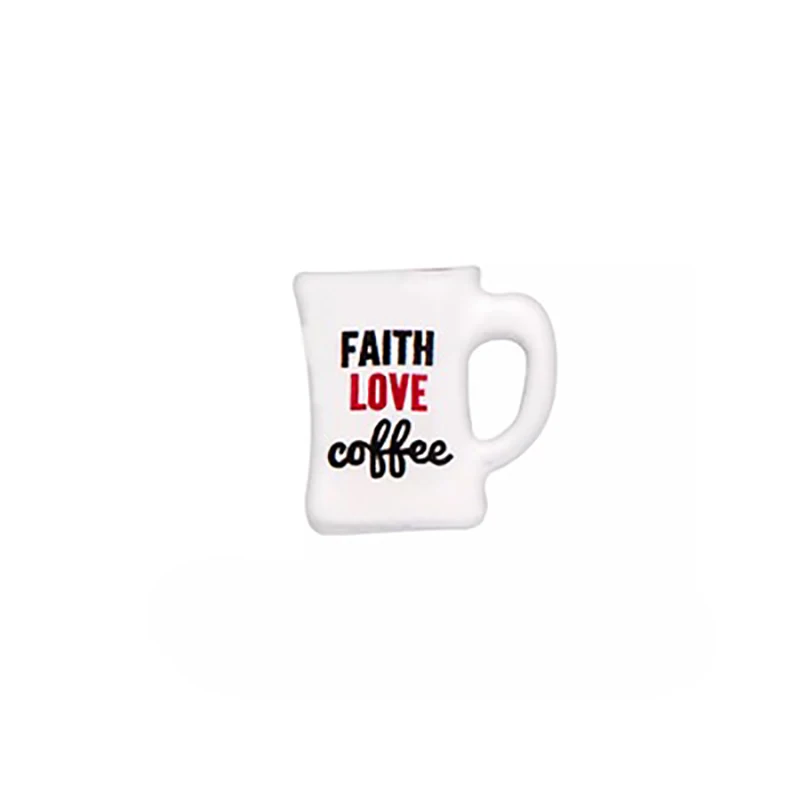 

10pcs Faith love Coffee Custom Floating Charms For glass living locket necklace Watches