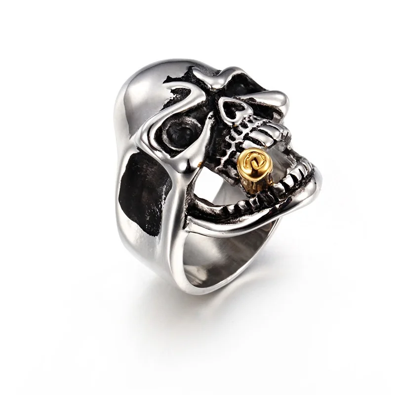 Europe and the United States Domineering Skeleton Ring Fashion Rock and Roll Fashion Jewelry Single Trend