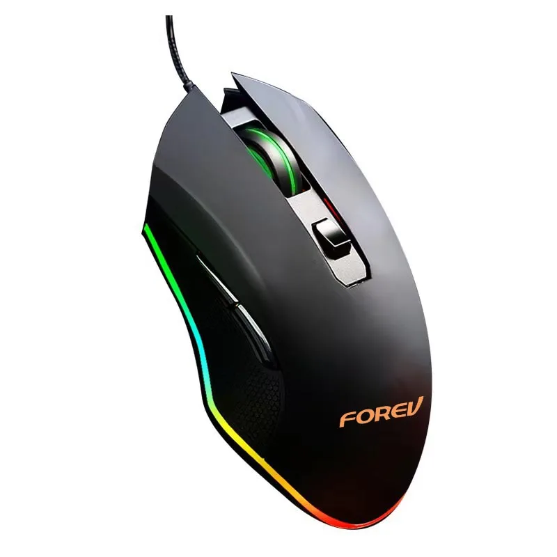 Mouse cablato luminescente e-sports mouse da gioco per computer portatile desktop cablato USB fino a 6400DPI