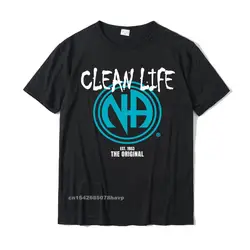 Clean Life Narcotics Anonymous NA Camisa Men Women Gift Top T-Shirts Custom Company Cotton Tops Tees Summer For Men