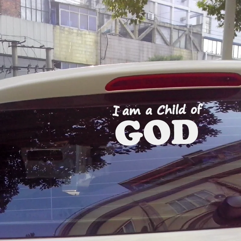 Car Styling Fun Letter Child of God  Car Stickers Motorcycle Vinyl Sticker Decals Reflective Unique Automobile 20cmx9cm