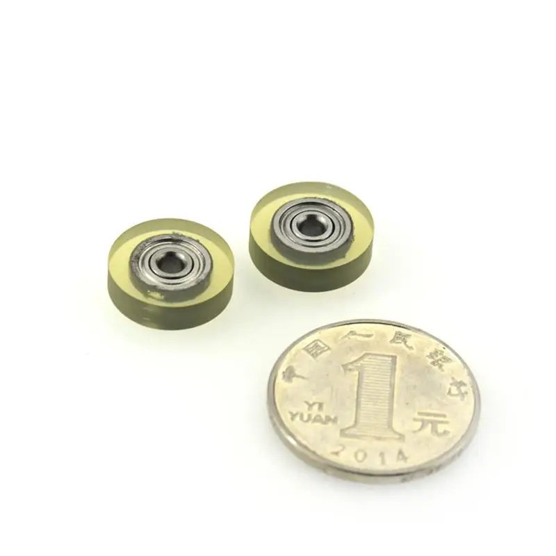 10 Stück/50 Stück PU62315-4 3 x 15 x 4 mm Polyurethan PU 623ZZ Miniatur-Geräuschfreies Lager, weiche Gummi-transparente Reibriemenscheibe 3 x 15 x 4 – Detail 5