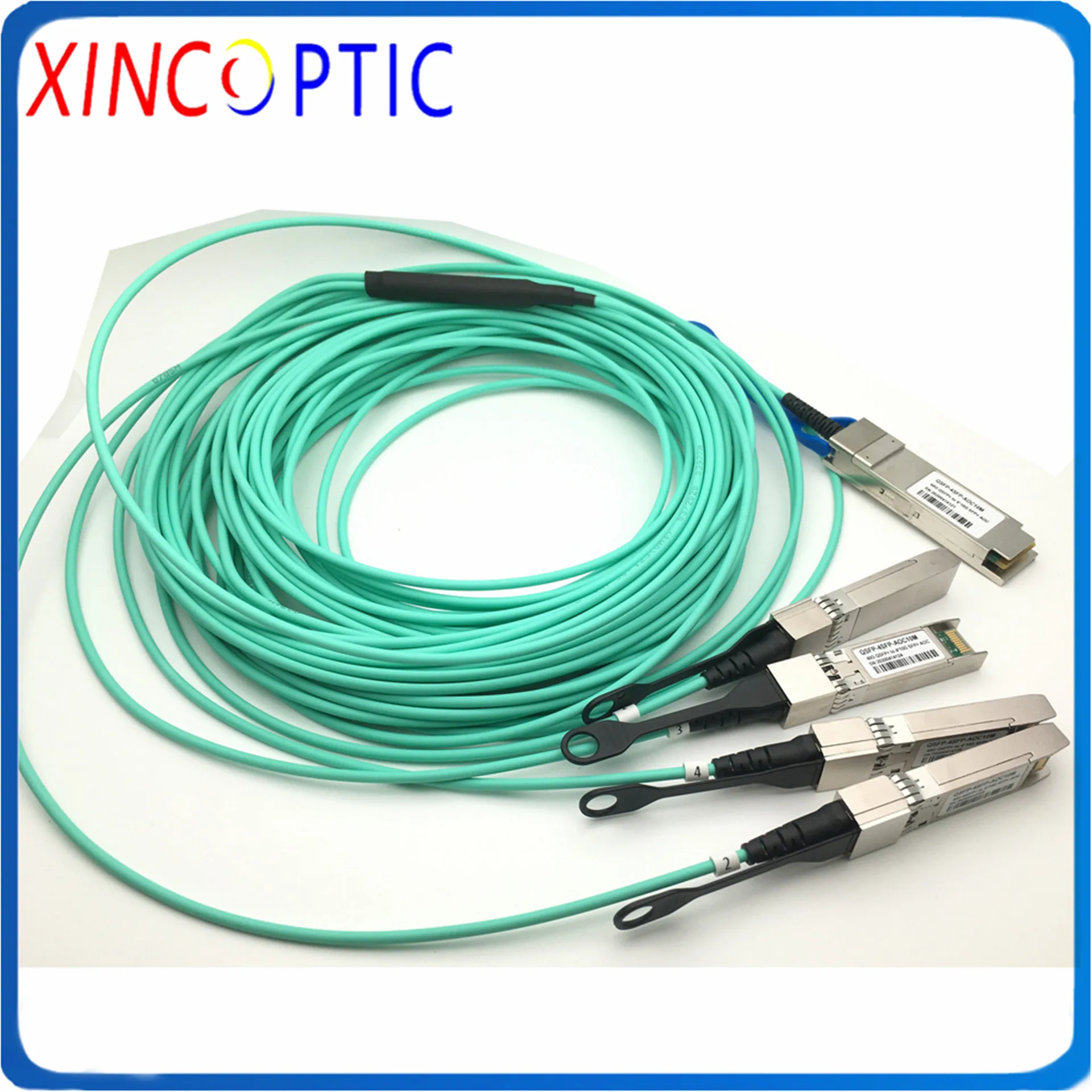 

40G QSFP+ to 4*10G OM3 OM4 SFP+ AOC Cable,1M 40G QSFP To 4xSFP+ 10G Breakout AOC Active Optical Cable QSFP-4xSFP10G-AOC1M