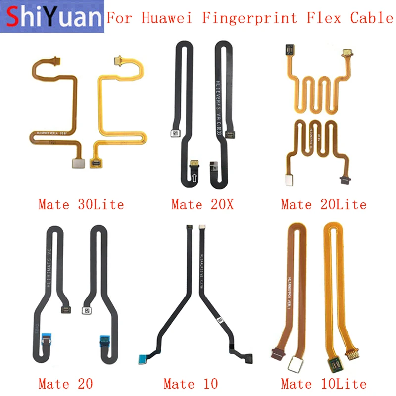 Fingerprint Sensor Home Button Flex Cable Ribbon For Huawei Mate 30Lite 20 20X 20Lite 10 10Pro 10Lite 9 P Smart Touch Sensor