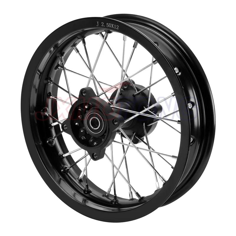 Black wheel Front 2.15-12 & Rear 2.50-12 12 inch 32 hole wheels hub motorcycle modified accessories high quality