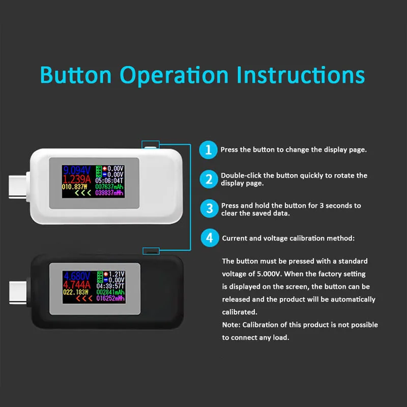 Type-C USB Tester Color Display 10 in 1 4-30V Voltage Meter Timing Ammeter Digital Monitor Cut-off Power Indicator Charger Teste