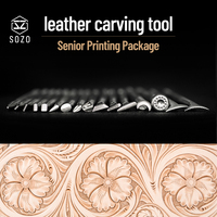 SOZO Professional printing package Leather Work Stamping Tool Saddle make Carving Pattern 304 Stainless streel Stamps 10/16/21