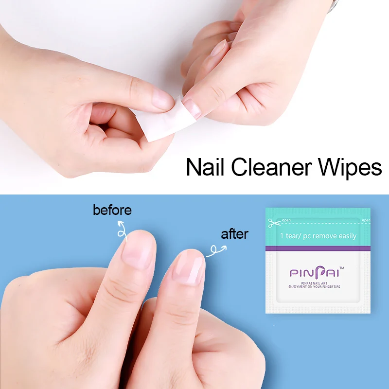 PinPai Nail Polish Degreaser Remover Cleaner Nail Art Soak Off Nail Cleanser Wrap For Manicure Gel Polish Remover Nail UV Wipes