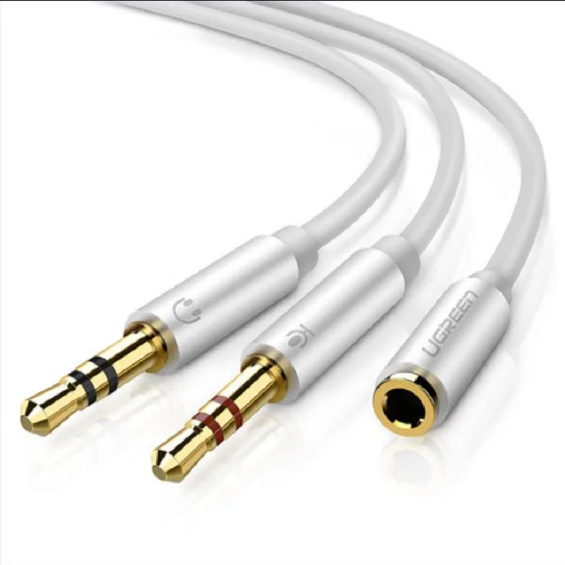 

Ugreen Line Headphone for Computer 3.5mm Female to 2 Male Mic Audio Y Splitter Headset PC Adapter Cable