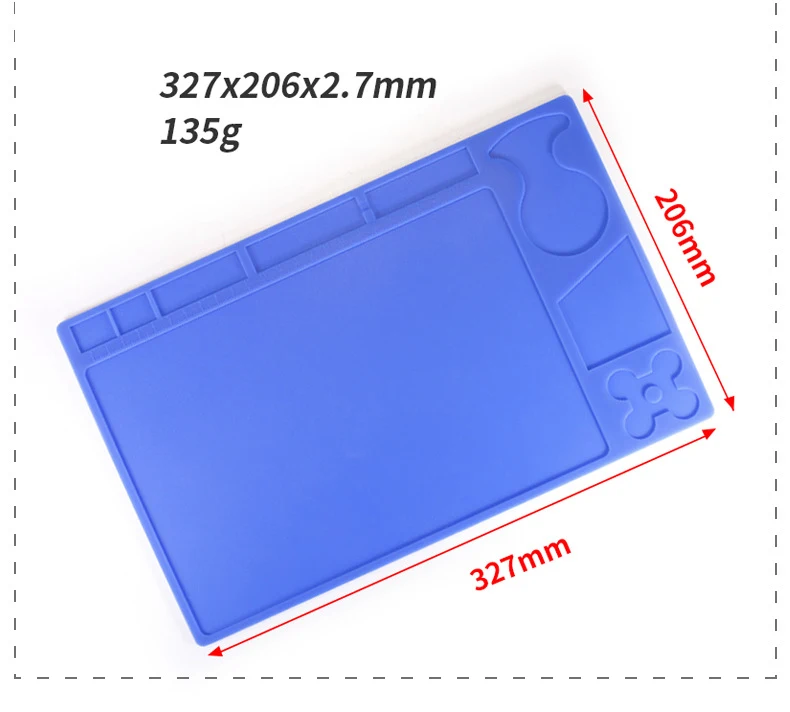 Multifunctional repair heat insulation pad, high temperature and anti-scald workbench, mobile phone repair silicone pad