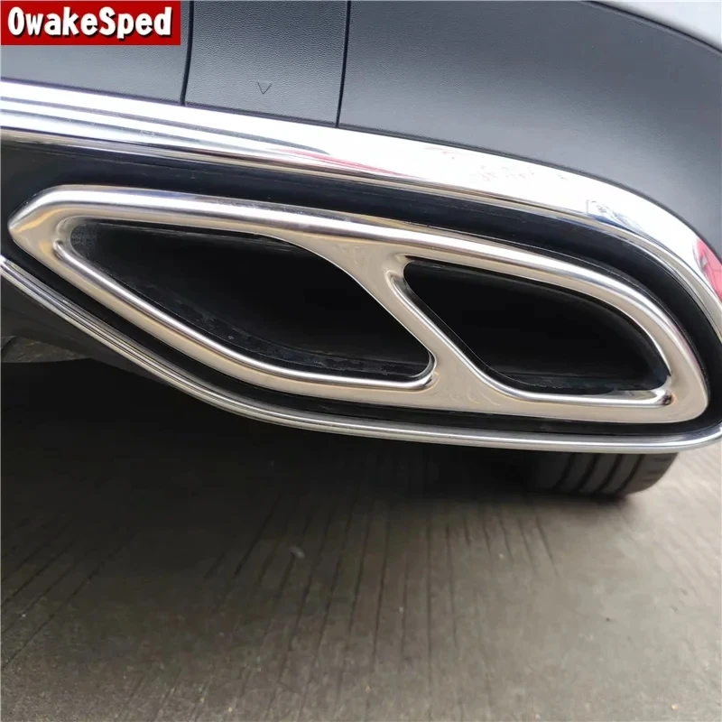 

Car Styling Tail Throat Frame Decoration Cover Trim For Mercedes Benz CLA Class C118 W118 2020 Exhaust Pipe Stickers Accessories