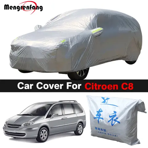 시트로엥 C8 2004-2012 용 전체 자동차 커버 MPV 야외 자외선 차단 태양 쉐이드 비 눈 얼음 보호 커버, 방진