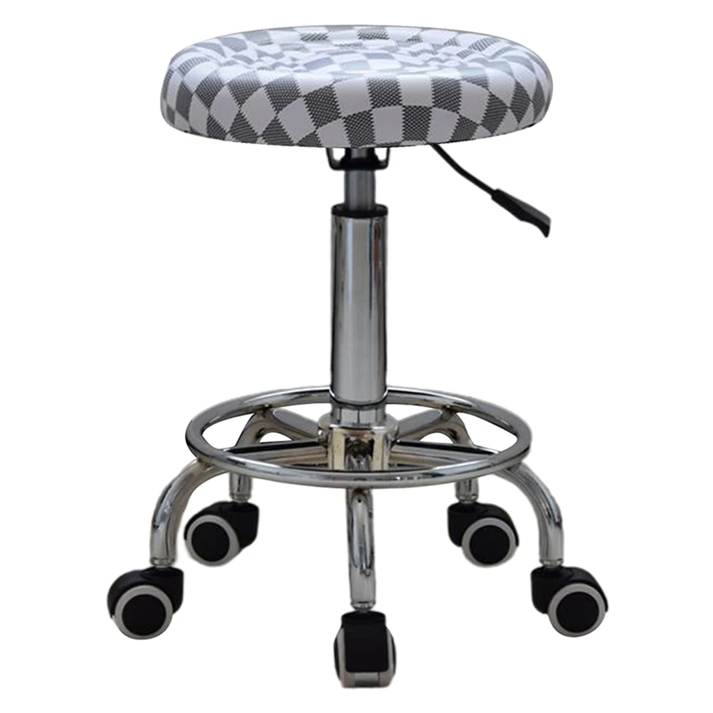 Salon Stool Hairdressing Barber Chair Beauty Adjustable Lift Stool Hydraulic Swivel PU Equipment Lift Massage Salon Furniture