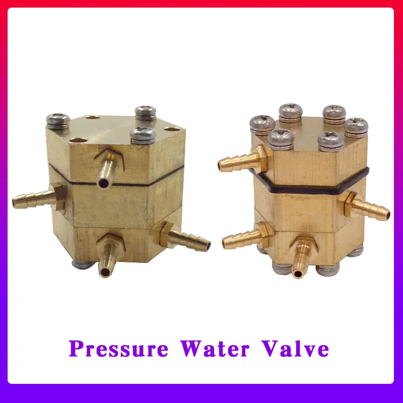 Dental chair accessory hexagonal Water Air Valve 4 Joints 5 Joints Pressure water valve Copper 3mm  Pressure Water Valve