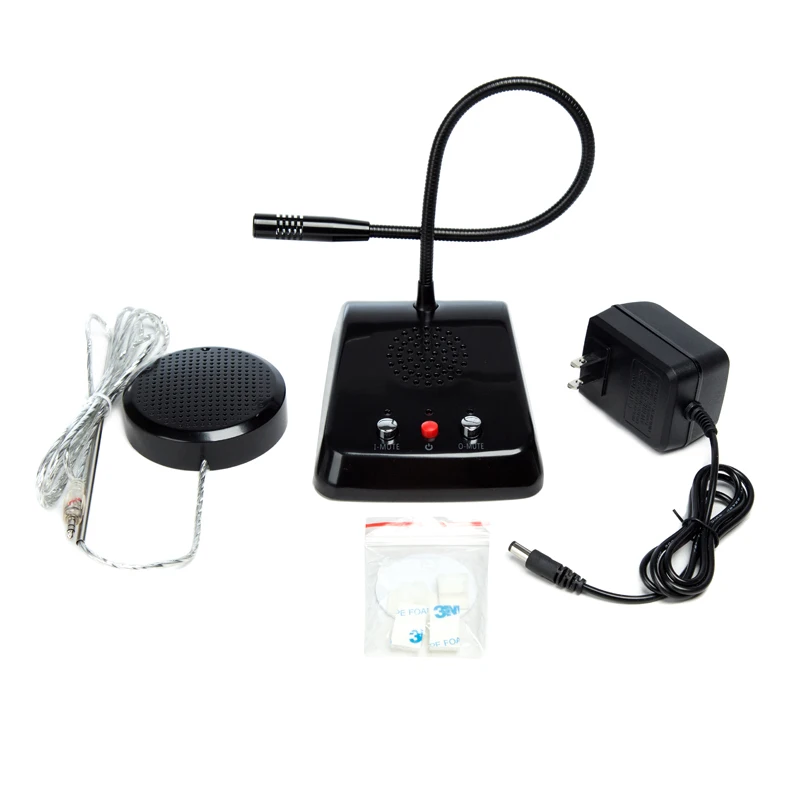 

Dual Way Counter Window Intercom Loud Speaker Wireless Communication System with Mute Function