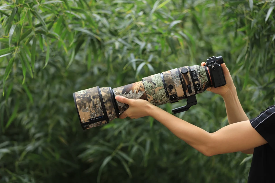 Rolanpro casaco camuflado de lente à prova d'água para sigma 150-600mm f/5-6.3 dg dn os manga protetora de lente esportiva singma 150-600mm dn