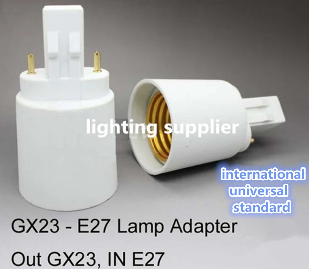 

100pcs/lot 2 pins GX23 to E27 lamp adapter GX23 to E26 socket converter dropshipping