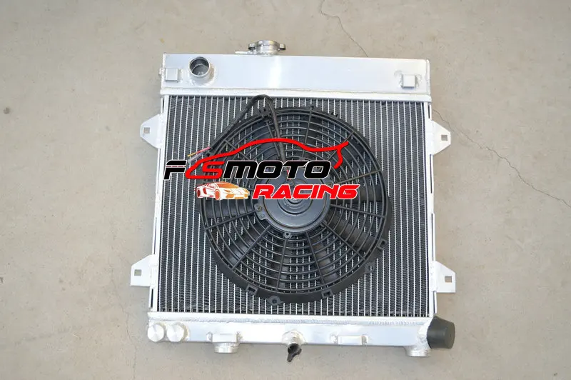 All Aluminum Radiator + Fan For 1982-1991 BMW E30 M10 316i 318i Manual MT 82 83 84 85 86 87 88 89 90 91