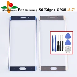 For Samsung Galaxy S6 Edge+ / S6 Edge Plus G928FZ G928 LCD display Front Outer Touch Panel Screen Glass Lens Replacement