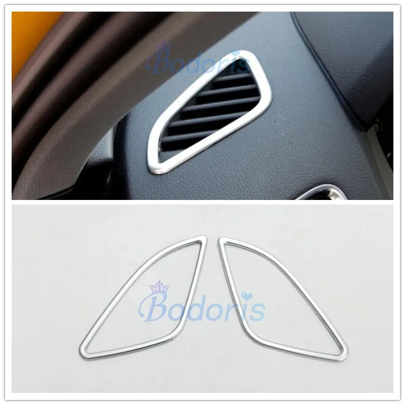 

For Audi Q3 2012 2013 2014 2015 2016 2017 Interior Moulding Dashboard Air Conditioner Trim Cover Chrome Car Styling Accessories