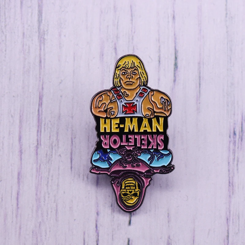 He-Man VS Skeletor Enamel Pin Cartoon Brooch Anime Badge