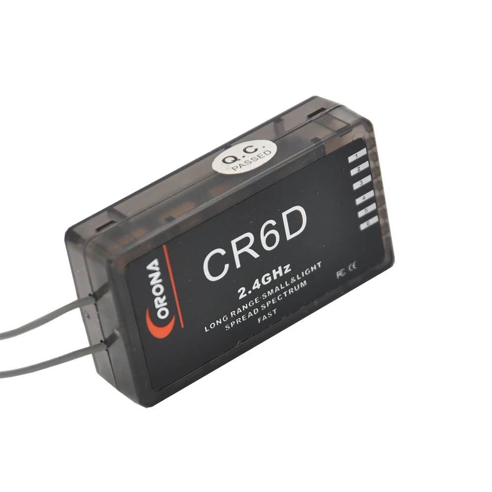 Corona Model CR6D 6 channel Receiver Compatible with CT8F/CT8J /CT8Z/CT3F/ V2 DSSS