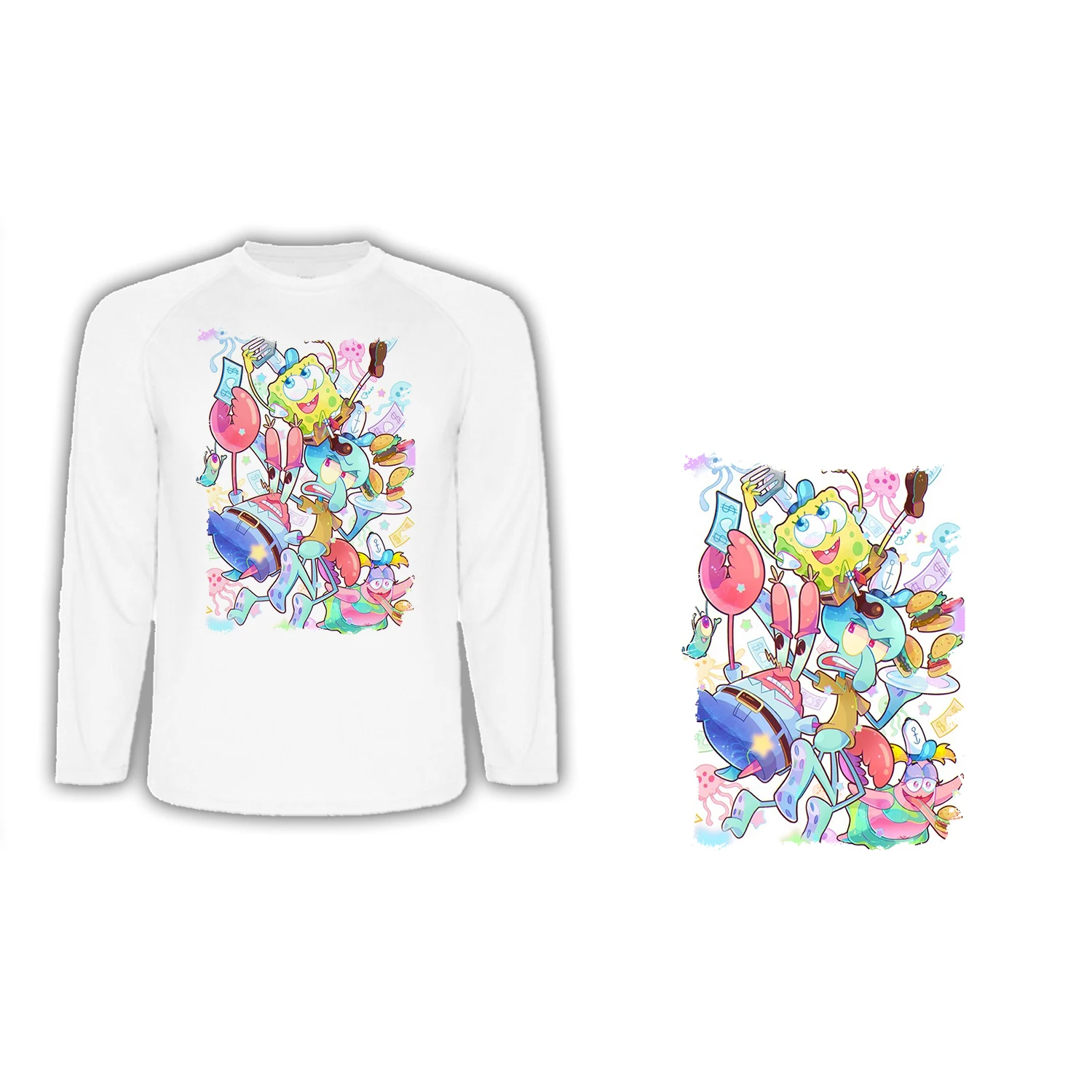 LONG SLEEVE T-SHIRT A3 CHARACTERS UNDER THE SEA T-shirt