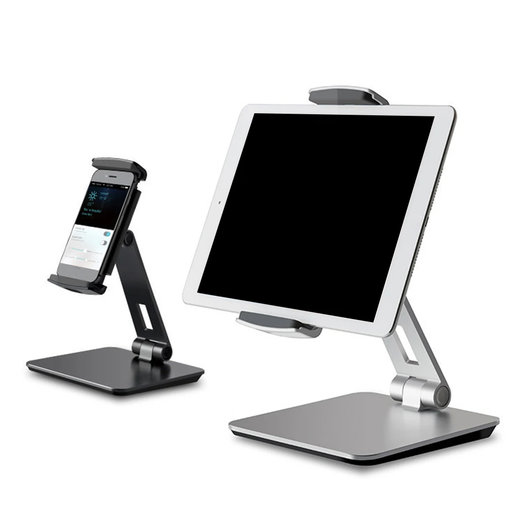 Universal Smartphone   Tablet Stand Aluminum Alloy Desk Mount Holder 360 Degreen Bracket Replacement for iPad iPhone