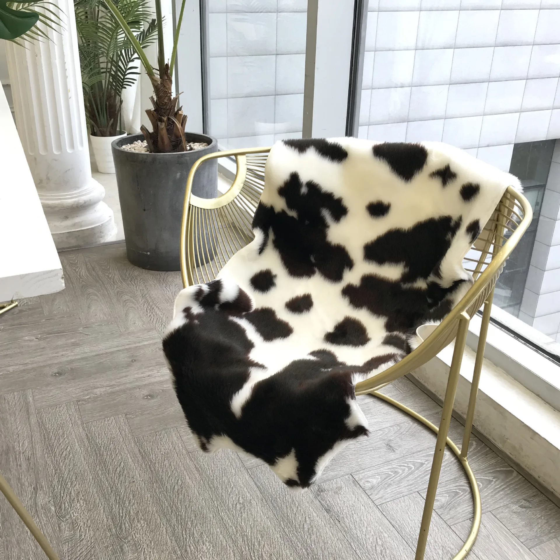 New Cow Panda Zebra Leopard Deer Animal Print Carpet Chair Throw Rug Anti-slip Living Room Lounge Mat Decor