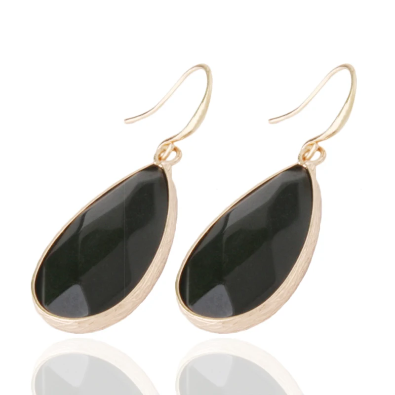 Drop Earrings Bohemia Crystal Earrings for Woman Natural Copper Brand Fashion Stone Long Earrings