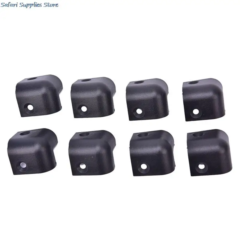 8pcs Black Guitar AMP Stage Speaker Cabinet Corner Protectors 2 Hole Amplifier Corner Plastic