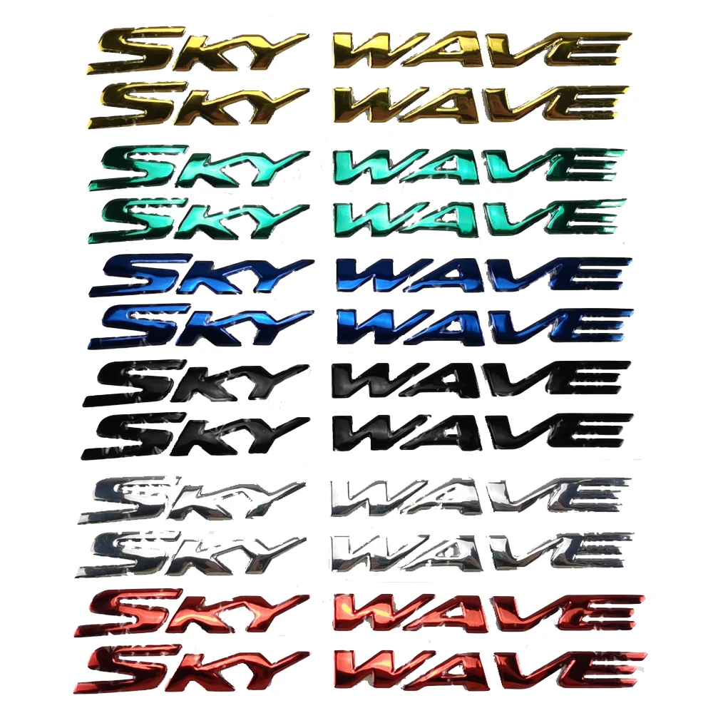 Motorcycle 3D Emblem Badge Decal Tank Wheel SKY WAVE Sticker For Suzuki AN250 AN400 AN650 Skywave Burgman AN 250 400 650