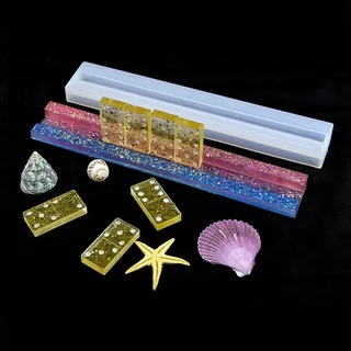 Handmade Resin Domino Silicone Molds Jewelry Accessories Making Epoxy Resin Craft Cabochons Board Charms DIY Resin