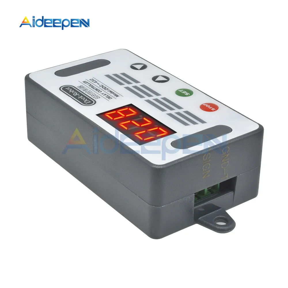 DC 5V-30V Dual MOS Time Delay Relay High Level Trigger LED Digital Display Cycle Time Timer Delay Switch Circuit 12V 24V 0-999