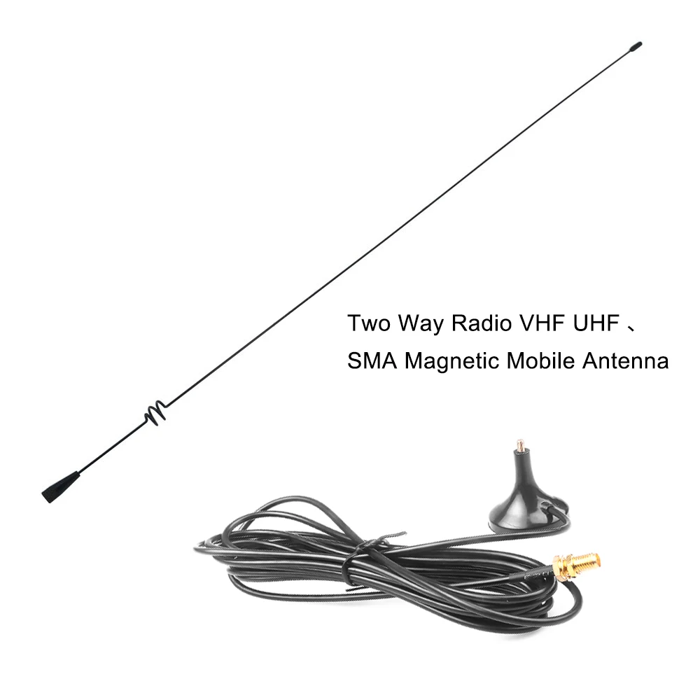 Two Way Radio VHF UHF SMA Magnetic Mobile Antenna UT-108UV For BAOFENG CB Radio Walkie Talkie UV-5R UV-B5 UV-B6 GT-3