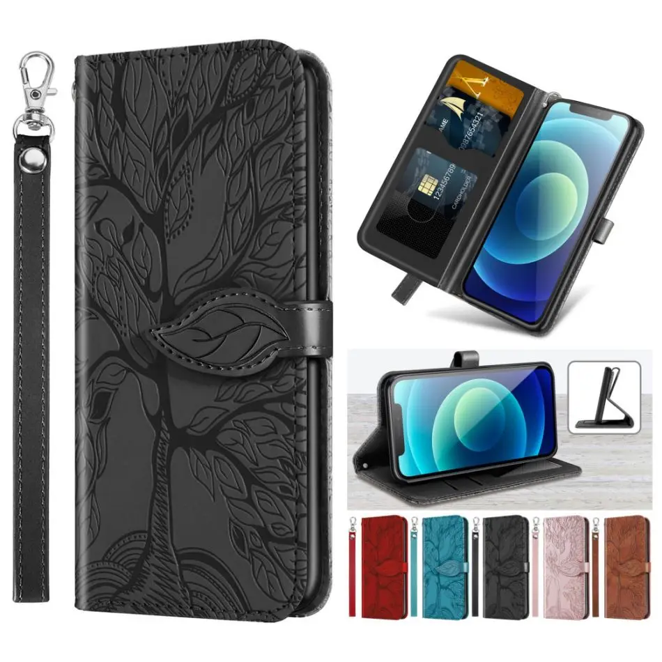 

Leather Case For Samsung Galaxy A12 A13 A21S A40 A41 A42 A50 A51 A52 A52S A70 A71 A72 A81 A82 5G Wallet Protect Cute Cover D23G