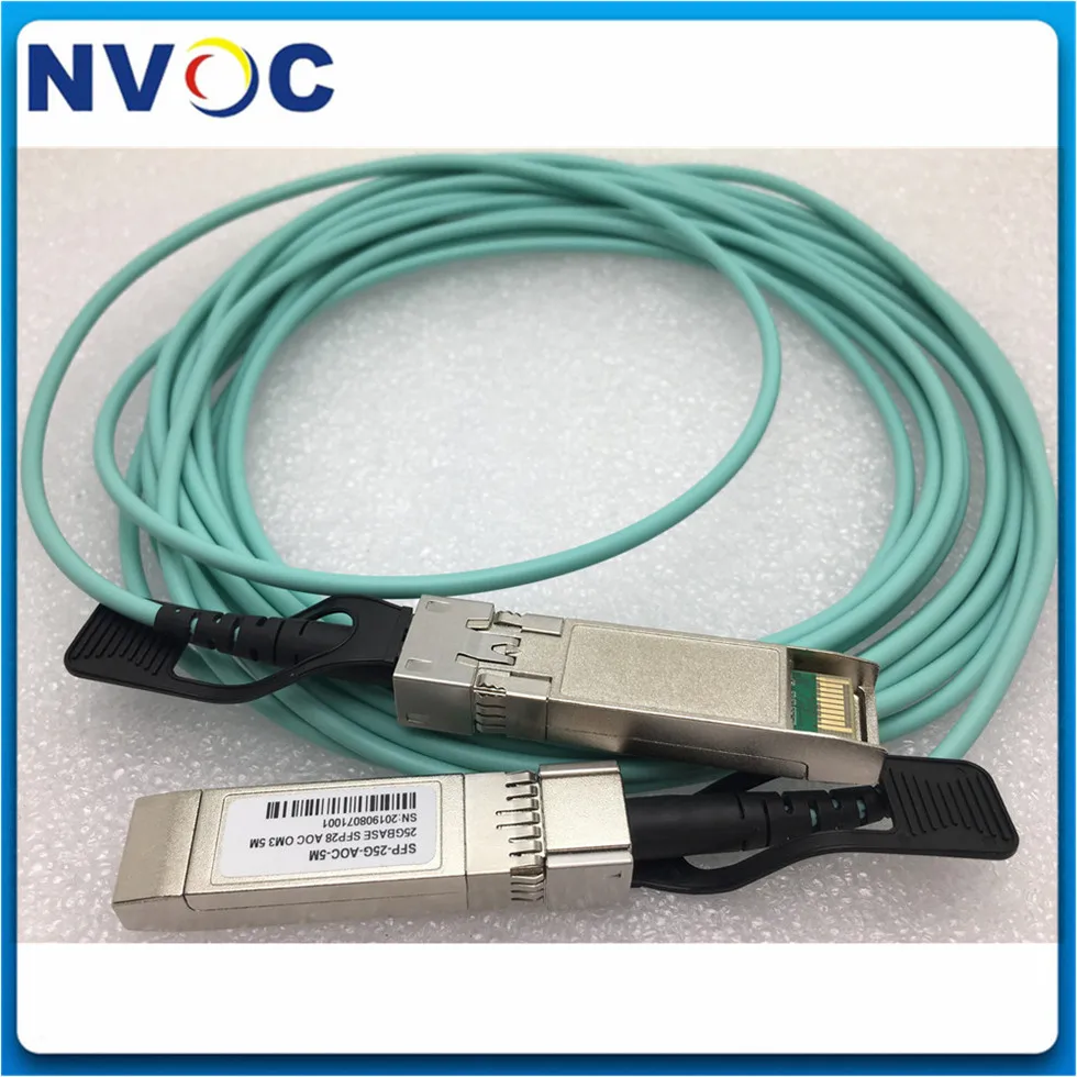 Imagem -03 - Aoc Cabo Óptico Ativo para Interruptor de Data Center 25g Sfp28 Om2 Om3150 Om3300 25gbps 1m 3m 5m Sfp28