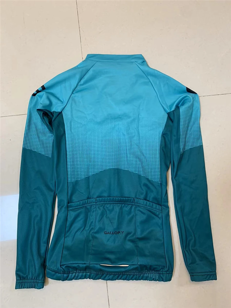 Thermal Fleece Cycling Jersey for Women, Long Sleeve Sweatshirt, Warm Riding Tops, Female Bike Training Uniform, Winter