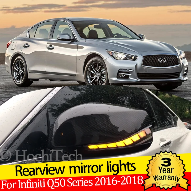 Suitable for Infiniti Q50 Series 2016 2017 2018  Modified Rearview Mirror Lights Rotating Dynamic Turn Signal Lights