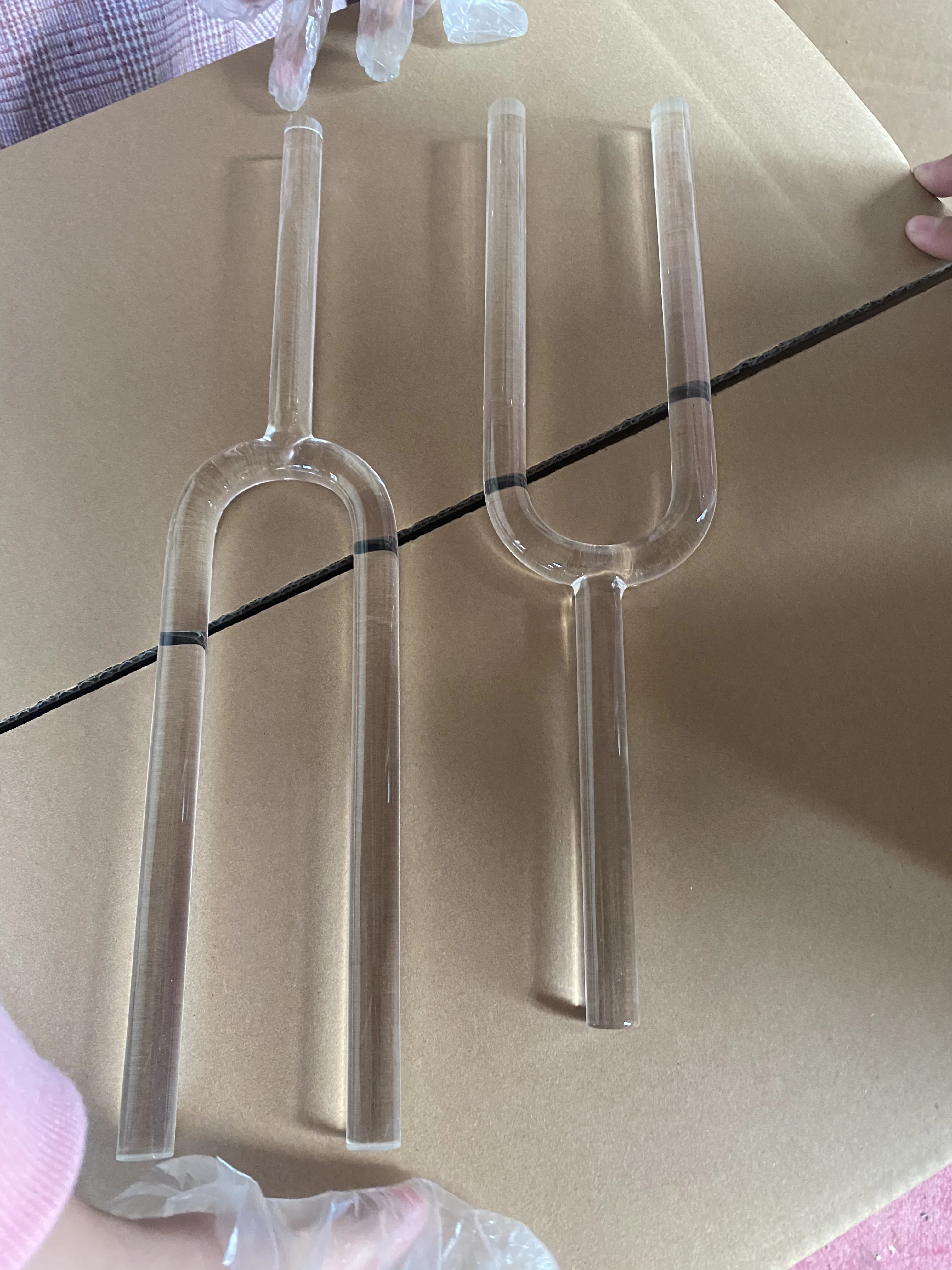 5 pcs of tunning forks 16mm crystal Rod  tunning forks, any 5 notes you can choose from  3C to 4B, 432hz