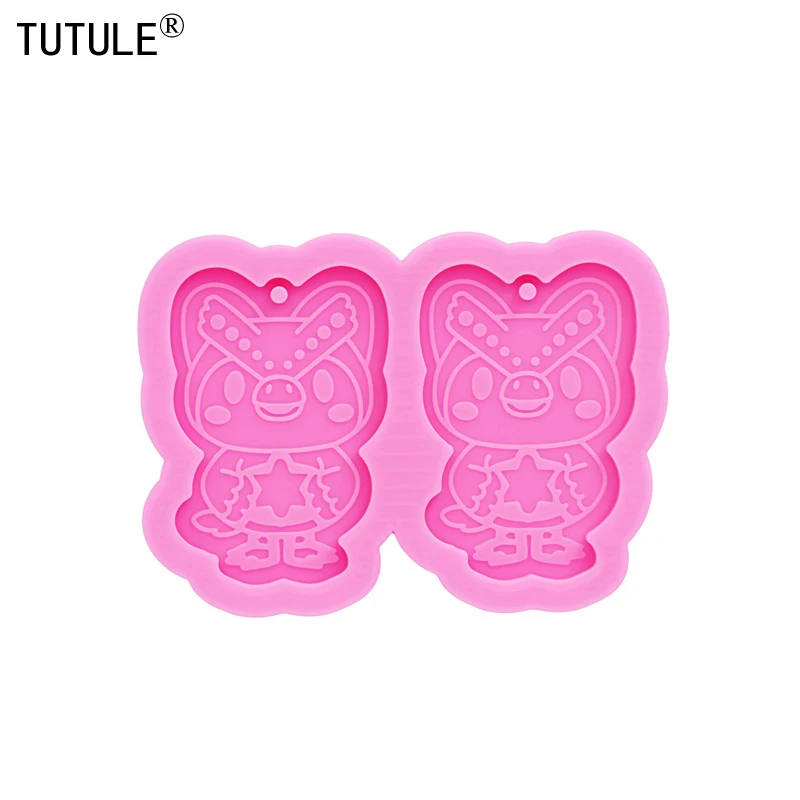 kpop cartoon silicone mold for resin handmade soap key chain Mould forms for baking fondant candies molds plaster clay mold